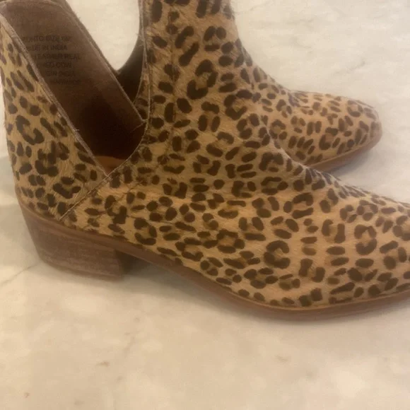 Coconuts By Matisse Animal Leopard Print Leather Real Cow Fur Mule Boots - Picture 5 of 5